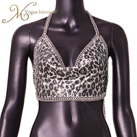 silver metallic halter top